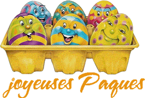 Gif animé joyeuses Pâques oeufs